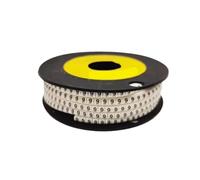 Étiquettes de cordon électrique, 250/500/1000 pièces 0 à 9 numéro 2,5 mm2 marqueur de fil câble emballage en spirale coloré 18AWG-12 AWG EC-1(No.9,EC 1)