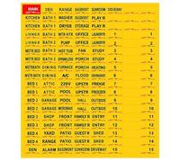 Étiquettes de disjoncteur - Autocollants colorés pour tableau électrique - Panneaux en vinyle amovibles - adhésive durable - Style de marquage simple - Pour cave, chambre à coucher, où