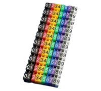 Étiquettes de fil, étiquettes de câbles 150pcs, cordon numéro 0-9 coloré, clip en plastique en forme C sur les marqueurs fil Câble multi-type approprié, cordon