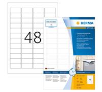 Étiquettes De Film D'extérieur A4 45,7x21,2 Mm 40 Feuilles Blanc Herma