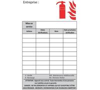 Étiquettes de Maintenance - ANAF - Extincteur Ref: ETM1 - Vinyle adhésif permanent - Blanc - 70 x 100 mm