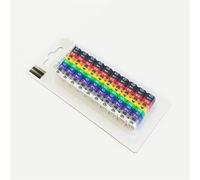 Étiquettes de marquage de câbles en PVC, 500 pièces, numéro de fil de 0 à 9, couleur, isolation 2,5 mm², for l'organisation et l'identification des fils (M-3-260pcs-AZ)(Ec 0 150pcs 0 9)