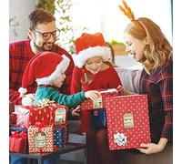 Étiquettes de Noël 200 pièces/rouleau 1 97x2 95 pouces Étiquettes de Noël auto-adhésives vintage Autocollants Papier à lett