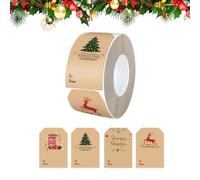 Étiquettes de Noël, 300 pièces, étiquettes saisonnières, avec nom - autocollants pour vacances - pour la famille, la fête, le bricolage, les, les adultes, la maison, le bureau, l'école