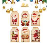 Étiquettes de Noël,étiquettes de nom de Noël | 60 pièces de décoration d'arbre de | Rubans de, étiquettes de décoration de pour la famille, les amis, les amoureux