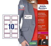 Etiquettes de nom AVERY Zweckform, 80 x 50 mm, cadre rouge