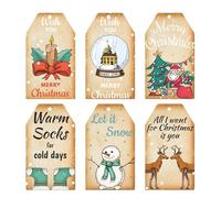 Étiquettes de nom de Noël, étiquettes de Noël avec ficelle - 60 pièces de décoration d'arbre de - Rubans de, étiquettes de décoration de pour la famille, les amis, les amoureux
