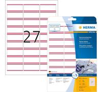 HERMA - Pochette de 540 badges autocollantes pour textile, En soie d'acétate (63,5 x 29,6 mm) Personnalisables et imprimables, Impression laser, (4512)
