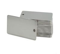 Étiquettes de plantes en aluminium avec trou unique, étiquettes de jardin en métal pour identification des plantes extérieures et intérieures, marqueurs argentés résistants aux intempéries et au