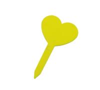 Étiquettes de plantes en forme cœur, outil marquage Classification, marqueur plante, signe d'identification, étiquettes couleur fleurs et légumes, 200 pièces Pour jardin exterieur(Yellow)