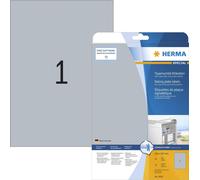 Étiquettes de plaque signalétique HERMA SPECIAL 210 x 297 mm argentées 10 étiquettes