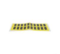 Étiquettes de poids en plastique dur pour une lecture facile pendant les entraînements, adaptées aux machines à câble et poids libres de couleur jaune (2,5 à 50 kg)