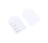 Étiquettes de prix à tête blanche élégante, 100 pièces, avec cordon de ficelle, pour marquer des sacs de vêtements, des bijoux, des identifiants en papier résistants pour petites entreprises