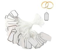 Étiquettes de prix de bijoux : petites étiquettes, cartes d'étiquettes légères, finition d'écriture lisse, cordon résistant, aspect de vente au détail professionnel | Utile dans les boutiques, exp
