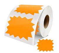 Étiquettes De Prix Étiquettes Orange 75mm X 100mm Adhésif Grand Signe Starburst Étiquettes De Vente Amovibles Étiquettes Étanches Pour Commerce De Détail Supermarchés Business 500 PCS