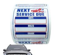 Étiquettes de Rappel de vidange d'huile,Autocollants de Rappel d'entretien Automobile - 250 Feuilles d'autocollants de Service de Voiture pour Pare-Brise - Autocollants de Rappel d'entretien