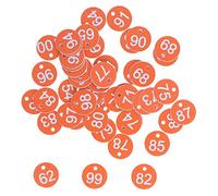 Étiquettes de ruche numérotées rondes et durables en plastique ABS pour l'apiculture, l'élevage et la gestion des ruchers, 1,4 pouces de diamètre, 50 pièces (Orange)