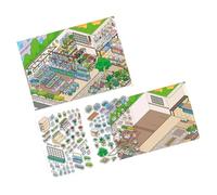 Étiquettes De Scène Réutilisables Autocollant Décoratif Adapté Bureau À La Crèche À La Salle De Classe Artisanat En PET Plusieurs Options De Thèmes Matériaux En PET