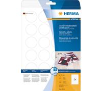 Étiquettes de sécurité blanches Ø 40 mm rond extrêmement adhésives film mat 600 pcs.