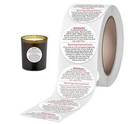 Étiquettes De Sécurité Pour Bougies - 500 Autocollants De 3,8 Cm, Étiquettes D'alerte De Fonte De, Feuille De Fabrication Adhésive Artisanale, Avertissement De Récipient De Pot, Kit D'approvision