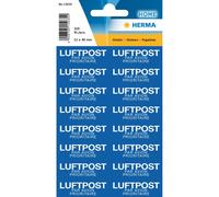 Étiquettes de texte HERMA "MIT LUFTPOST" 12 x 40 mm bleu / blanc 320 étiquettes