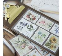 Étiquettes De Timbre Autocollant En 3 Feuilles De Vintage, Planificateur Pour Journal Et Album Diy, Montage D'album-Souvenir De Décoration,