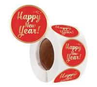 Étiquettes de vacances - Sceau rond avec brillance métallique, étiquette de marquage de vœux lumineuse, ensemble de points festifs décoratifs, accent circulaire autocollant | Emballage cadeau