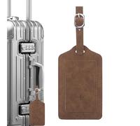 Étiquettes De Valises De Voyage,Porte-étiquettes Voyage Avion Pour Bagages - Cordon En Cuir PU Avec Trou Ergonomique Pour Et Enfant Pour Voyage D'affaires Avion Et Croisière