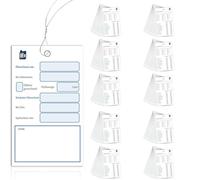Étiquettes de vidange d'huile avec fixation de fil et surfaces faciles à écrire - Étiquettes de service d'huile d'inspection pour l'entretien de voiture - Autocollants de rappel