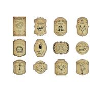 Étiquettes de vin - Étiquettes autocollantes vintage - Ruban adhésif effrayant pour bocaux, tasse, verre, cuisine, manger