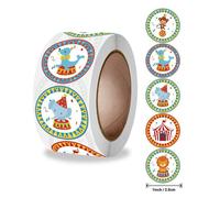 Étiquettes Décoratives Pour Enfants, 300 Pièces, Autocollant De Scellage, Chariot À Outils, Cirque, Éléphant, Fourniture De Papeterie, Merci Pour Scrapbooking