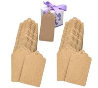 Étiquettes d'expédition, 100pcs 1.18x1.97 Étiquettes-Cadeaux en Papier Kraft, Vide décoratif pour l'étiquetage, Marchandises en écriture, Affichage pour Les vêtements de Bijoux de Produit
