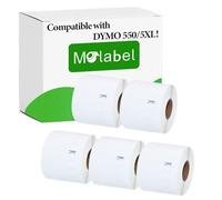 Étiquettes d'expédition Moabel, 5 rouleaux, compatibles avec Dymo S0722430 99014. Taille : 101 x 54mm. Pour imprimantes Dymo LabelWriter 550. 220 étiquettes par rouleau.
