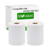 Étiquettes d'expédition Molabel - 2 rouleaux pour Dymo S0904980-4" x 6" 104mm x 159mm, compatibles avec les imprimantes Dymo LabelWriter 450 5XL - 220 étiquettes par rouleau.