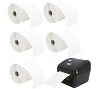 Étiquettes d'expédition thermiques - 4 x 6 (150 mm x 100 mm) Étiquettes perforées de qualité supérieure pour imprimantes d'étiquettes 500 autocollants par rouleau (1 rouleau)
