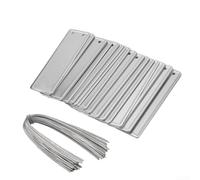 Étiquettes d'identification de jardin en aluminium double face pour étiquetage professionnel et résidentiel avec fil de fer et double œillet de fixation