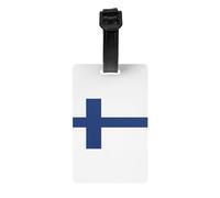 Étiquettes d'identification imperméables avec drapeau finlandais pour valises, voyage, croisière, usage quotidien