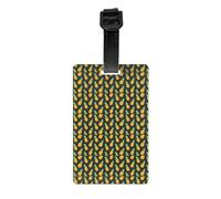 Étiquettes d'identification imperméables pour valises, motif ananas jaune, pour voyage, croisière, usage quotidien