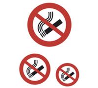 Herma Autocollants 5736 – Lot de 3 interdiction de fumer, résistants aux intempéries Ø3/Ø4/Ø5,7 cm