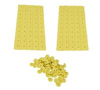 Étiquettes d'oreille de bétail en plastique jaune 100 ensembles de marqueurs d'identification d'animaux durables de haute qualité pour le suivi de l'élevage de ferme de mouton de