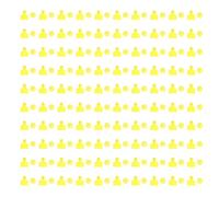 Étiquettes d'oreille de bétail Tags de bovins Marqueurs d'identification animale Bright Yellow Lourn Duty Farm Plastique ID Tags pour vaches Pigs Chèon Sheep 100 SETS 49X42MM