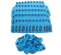 Étiquettes d'oreille de bovins 001-1000 Numéro TPU TPU Étiquettes d'identification animale de grande taille bleu 201-300
