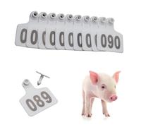Étiquettes d'oreille de bovins 001-1000 Numéro TPU TPU Étiquettes d'identification animale de grande taille blanc 501-600