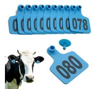 Étiquettes d'oreille de bovins Grands étiquettes d'étiquette d'oreille de bétail en plastique pour cochon de chèvre vache d'identification animale étiquette d'oreille numérotée 001-1000 bleu 101-200