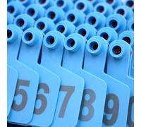 étiquettes d'oreille numérotées, 001-1000 for les animaux d'élevage de petite et moyenne taille tels que les vaches, les génisses, les veaux, les porcs, les chèvres, etc., 1-100/201-300(Navy,101 200)