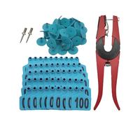 Étiquettes d'oreille pour bétail : jeu numéroté 001-100, conception d'application, solution d'identification, outil pratique de gestion agricole, visible | Pa