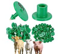 Étiquettes d'oreille rondes pour cochon, étiquettes d'oreille numérotées faciles à identifier, avec numéros 001-1000, mouton, renard, cochon (7 couleurs) vert 501-600
