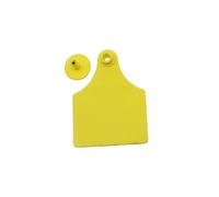 Étiquettes d'oreille sans texte en plastique multicolore 75 x 100 mm, lot de 5(Yellow 5pcs)