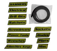 Étiquettes d'organisation réutilisables pour boîte à outils | Pour chariots, tiroirs, armoires et coffres en acier