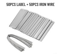 Étiquettes double face en aluminium avec étiquettes en métal et fil de fer, design étanche pour marquage des arbres et des plantes d'extérieur